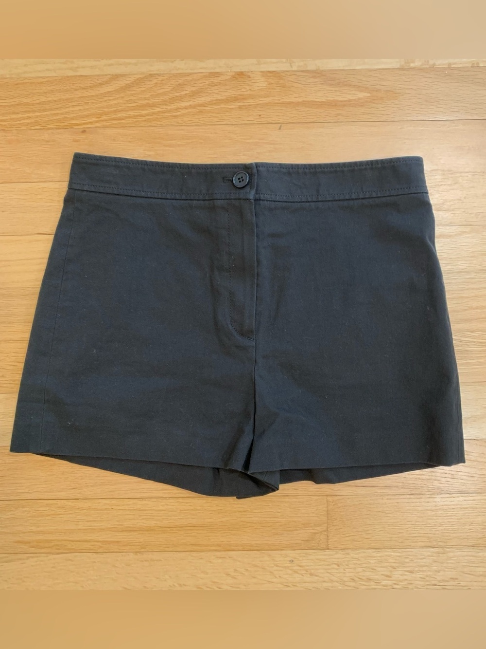 Theory Women’s Cotton Black Quincy Canvas Shorts Size 8